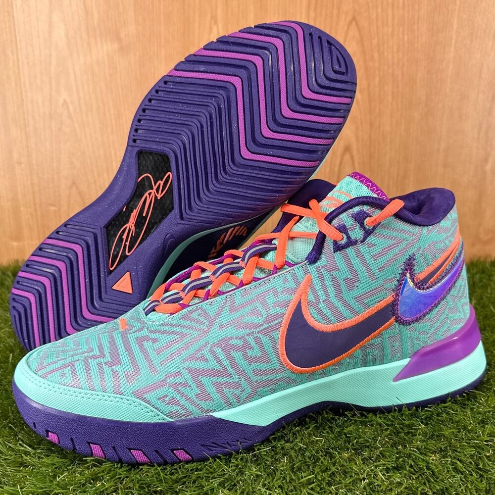 Nike LeBron NXXT Genisus Hyper Turquoise Basketball Shoes HF0712-300 Mens Sz 10